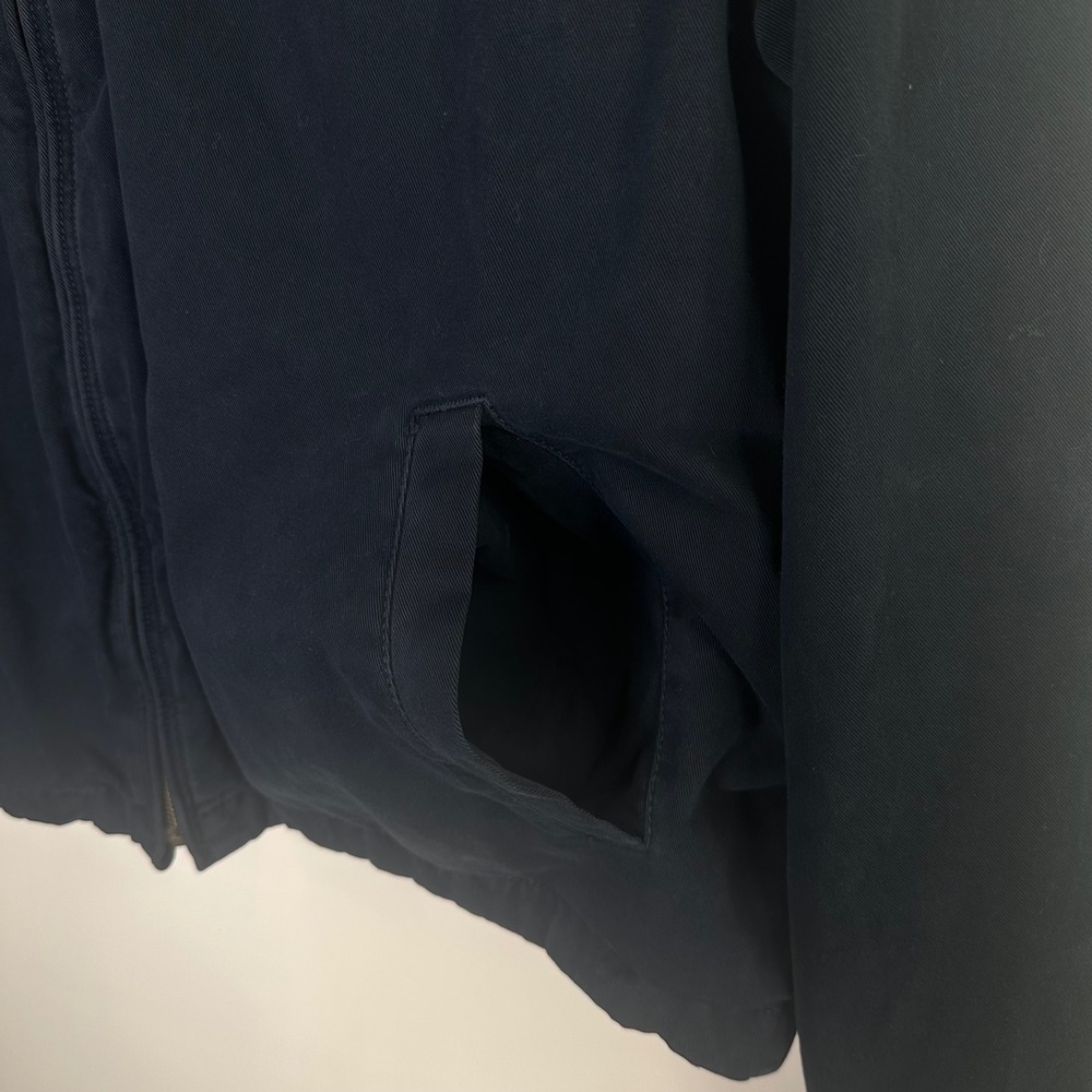Polo Ralph Lauren Mens XL Navy Blue Harrington Jacket Plaid Lining Cotton Twill - Picture 7 of 9